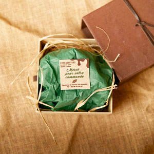 petite carte en bois pour remercier lors d'un achat